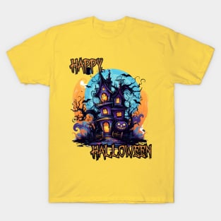 Haunted House Happy Halloween T-Shirt